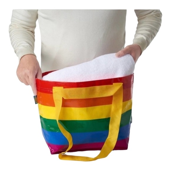 IKEA - Storstomma Large and Small Multicolor Bag Tote Support LGBTQ+ Gay Pride - Picture 8 of 13